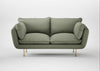 Allora 2 Seater Sofa Capelo Linen-Cotton Sage / Brass