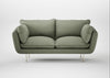 Allora 2 Seater Sofa Capelo Linen-Cotton Sage / Stainless Steel