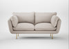 Allora 2 Seater Sofa Capelo Linen-Cotton Sesame / Brass