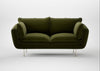 Allora 2 Seater Sofa Cotton Velvet Evergreen / Stainless Steel