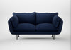 Allora 2 Seater Sofa Smart Cotton Linen Indigo / Black