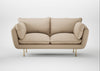 Allora 2 Seater Sofa Smart Cotton Linen Rice / Brass