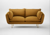 Allora 2 Seater Sofa Smart Cotton Linen Sahara / Brass
