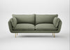 Allora 3 Seater Sofa Capelo Linen-Cotton Sage / Brass