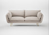 Allora 3 Seater Sofa Capelo Linen-Cotton Sesame / Brass