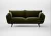 Allora 3 Seater Sofa Cotton Velvet Evergreen / Black