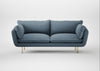 Allora 3 Seater Sofa Smart Cotton Linen Celestial / Brass
