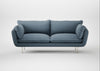 Allora 3 Seater Sofa Smart Cotton Linen Celestial / Stainless Steel