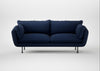 Allora 3 Seater Sofa Smart Cotton Linen Indigo / Black