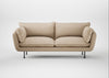 Allora 3 Seater Sofa Smart Cotton Linen Rice / Black