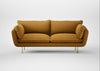 Allora 3 Seater Sofa Smart Cotton Linen Sahara / Brass