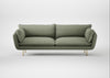 Allora 4 Seater Sofa Capelo Linen-Cotton Sage / Brass
