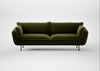 Allora 4 Seater Sofa Cotton Velvet Evergreen / Black