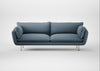 Allora 4 Seater Sofa Smart Cotton Linen Celestial / Brass