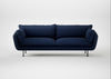 Allora 4 Seater Sofa Smart Cotton Linen Indigo / Black