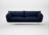Allora 4 Seater Sofa Smart Cotton Linen Indigo / Stainless Steel