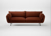 Allora 4 Seater Sofa Smart Cotton Linen Rust / Black