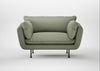 Allora Loveseat Capelo Linen-Cotton Sage / Black