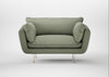 Allora Loveseat Capelo Linen-Cotton Sage / Stainless Steel
