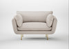 Allora Loveseat Capelo Linen-Cotton Sesame / Brass