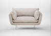 Allora Loveseat Capelo Linen-Cotton Sesame / Stainless Steel
