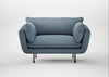 Allora Loveseat Smart Cotton Linen Celestial / Black