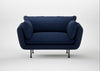 Allora Loveseat Smart Cotton Linen Indigo / Black