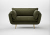 Allora Loveseat Smart Cotton Linen Myrtle / Brass