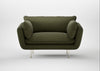 Allora Loveseat Smart Cotton Linen Myrtle / Stainless Steel