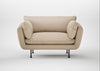 Allora Loveseat Smart Cotton Linen Rice / Black