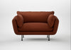 Allora Loveseat Smart Cotton Linen Rust / Black