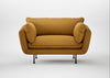 Allora Loveseat Smart Cotton Linen Sahara / Black