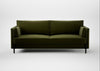 Tortona 3 Seater Sofa Cotton Velvet Evergreen