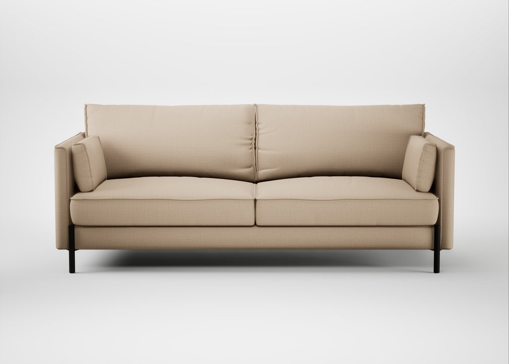 Tortona 3 Seater Sofa Smart Cotton Linen Rice