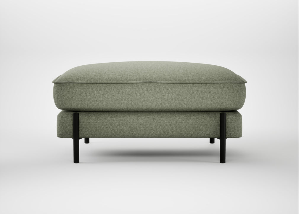 Tortona Footstool Capelo Linen-Cotton Sage