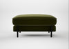 Tortona Footstool Cotton Velvet Evergreen