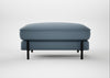 Tortona Footstool Smart Cotton Linen Celestial