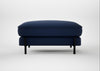 Tortona Footstool Smart Cotton Linen Indigo