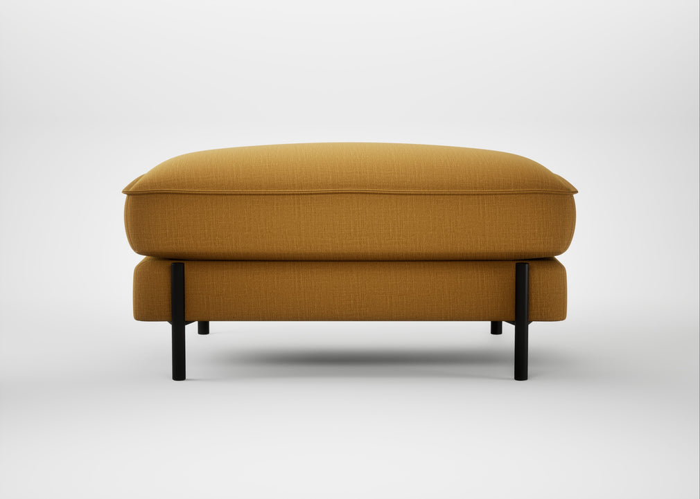 Tortona Footstool Smart Cotton Linen Sahara