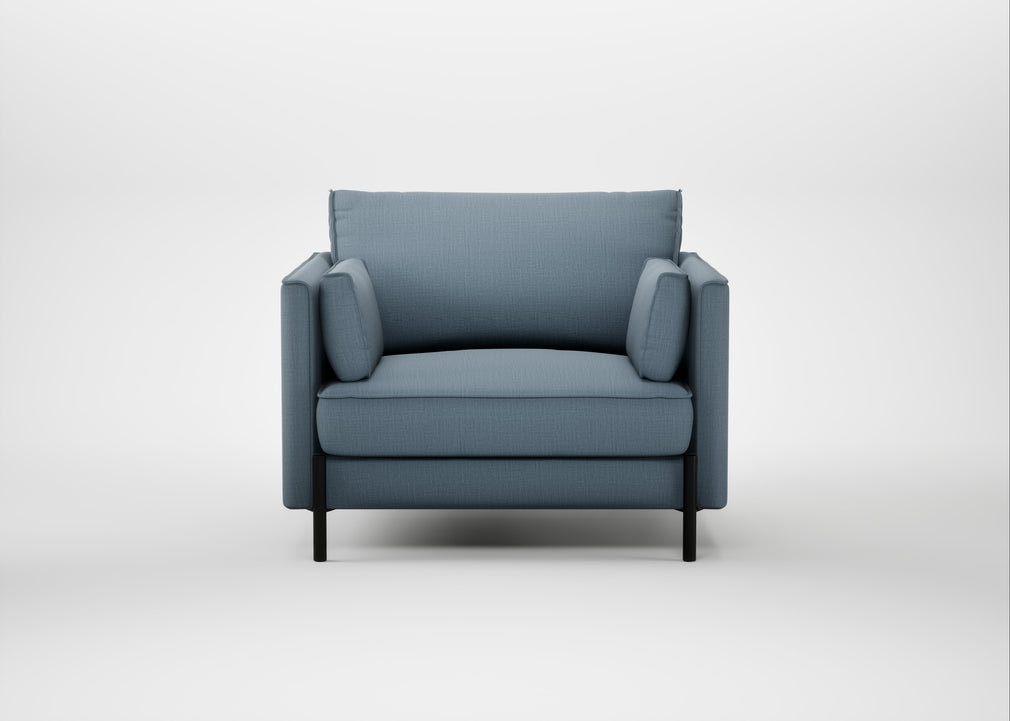 Tortona Armchair Smart Cotton Linen Celestial
