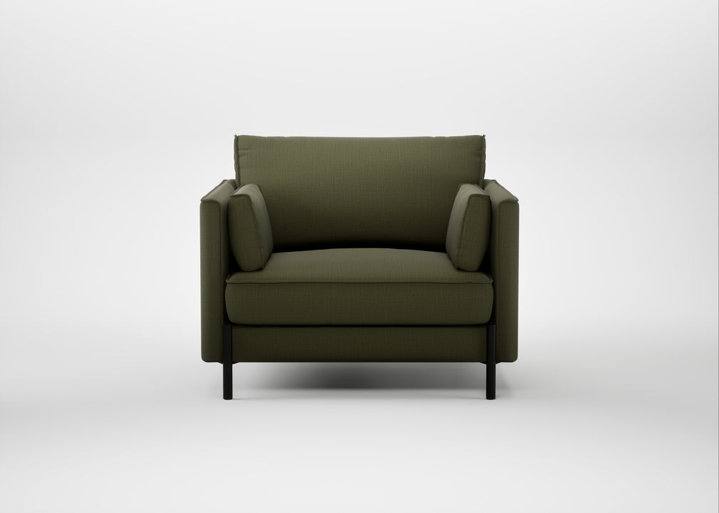Tortona Armchair Smart Cotton Linen Myrtle