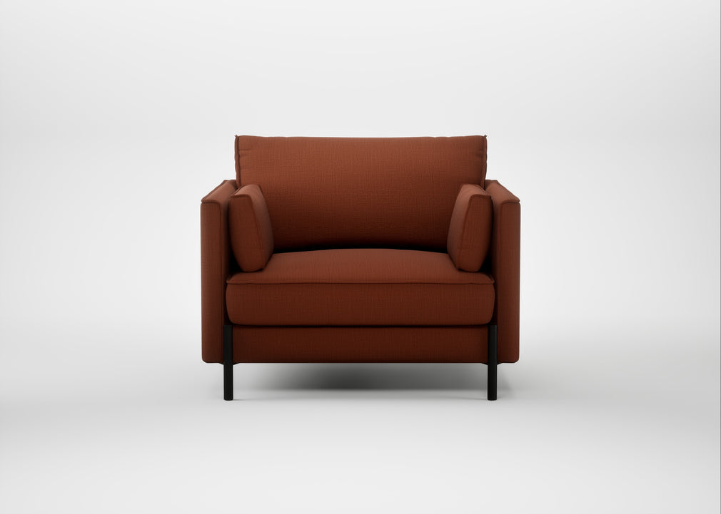 Tortona Armchair Smart Cotton Linen Rust