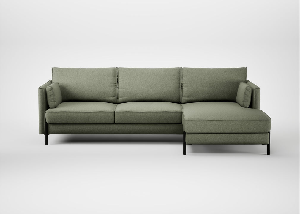Tortona Right Hand Facing Corner Chaise Capelo Linen-Cotton Sage