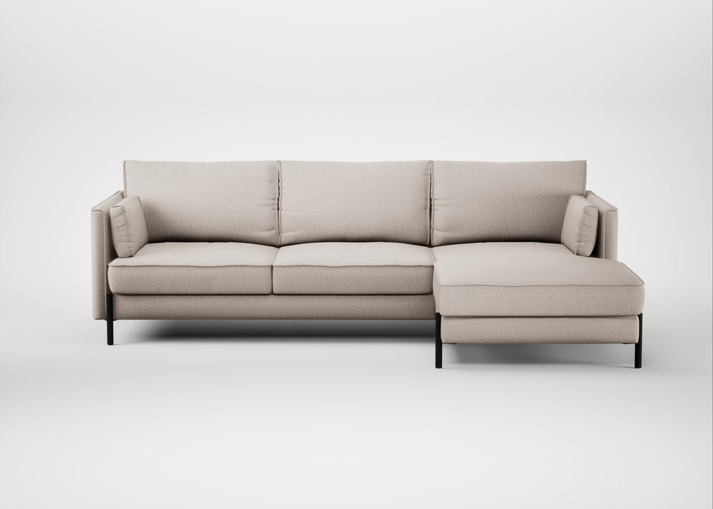 Tortona Right Hand Facing Corner Chaise Capelo Linen-Cotton Sesame