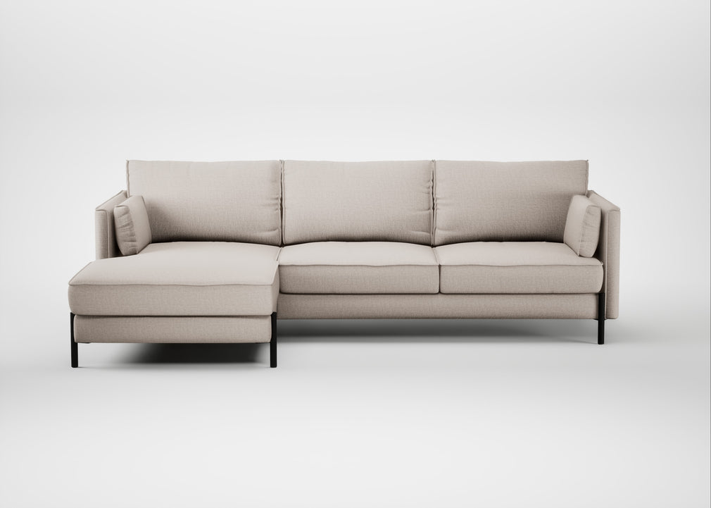 Tortona Left Hand Facing Corner Chaise Capelo Linen-Cotton Sesame