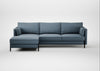 Tortona Left Hand Facing Corner Chaise Smart Cotton Linen Celestial