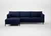 Tortona Left Hand Facing Corner Chaise Smart Cotton Linen Indigo
