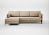 Tortona Left Hand Facing Corner Chaise Smart Cotton Linen Rice