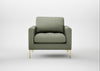 Eton Armchair Capelo Linen-Cotton Sage / Brass