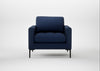 Eton Armchair Smart Cotton Linen Indigo / Black